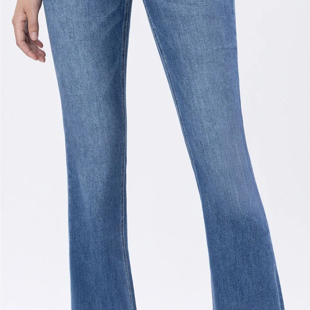 Vervet Flare Jeans with Natural Fading and Distressing